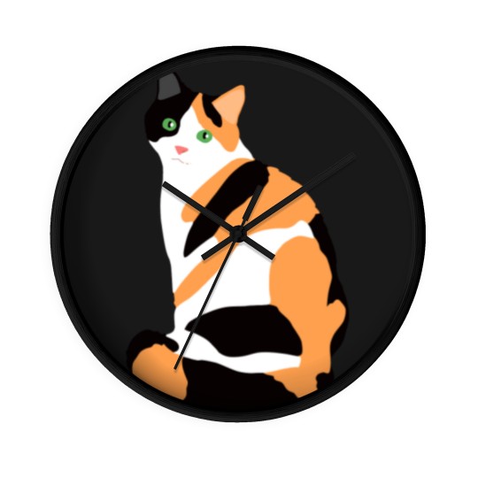 Discover Calico Cat Drawing Calico Lovers Calico Gift Wall Clocks