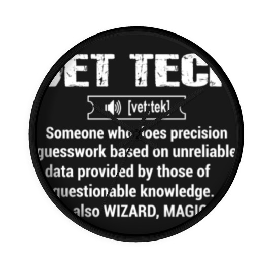 Discover vet tech, vet technician, vet techs, vet tech stud Wall Clocks