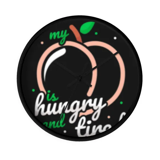 Discover Peach Fruit Print Just Apricot Peachy Hungry And T Wall Clocks