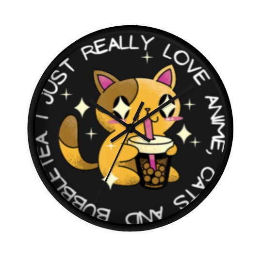 Discover Love Anime, Cats Wall Clocks