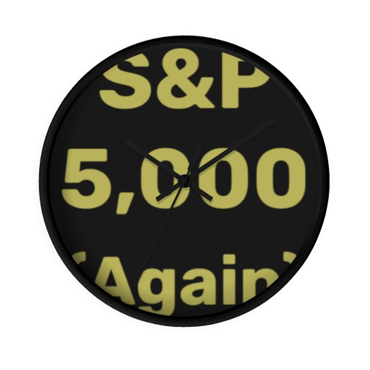 Discover S&P 5,000 Again Level Stock Market Index Wall Clocks