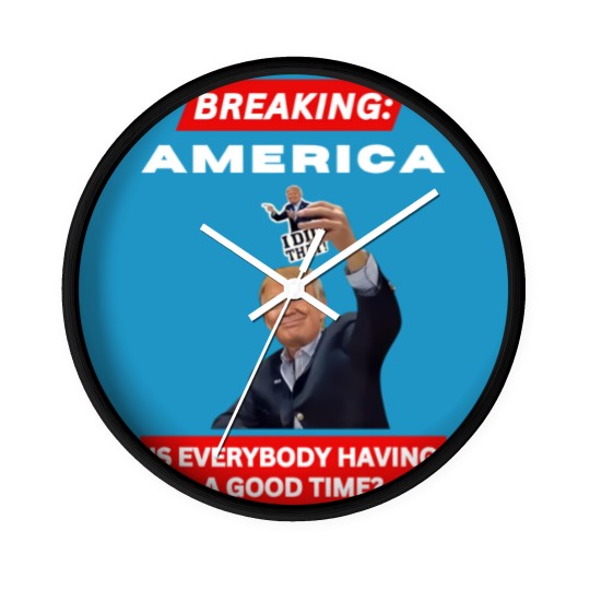 Discover BREAKING AMERICA Anti-Trump Tariffs HANDS OFF 2025 Protest Wall Clocks