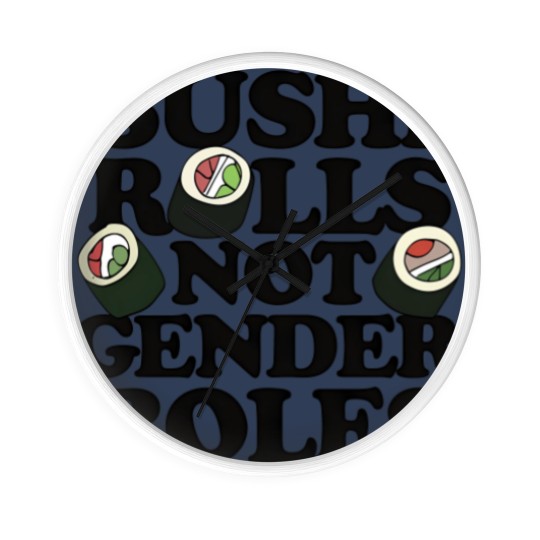 Discover Sushi Rolls not Gender Roles - Sushi Rolls Not Gender Roles - Wall Clocks