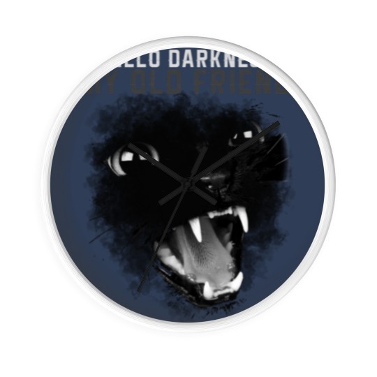 Discover Hello Darkness my old friend Wall Clocks