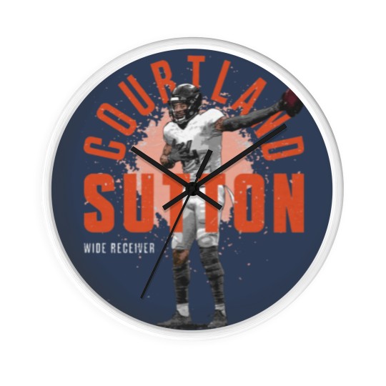Discover Courtland Sutton Denver Player Name - Courtland Sutton - Wall Clocks