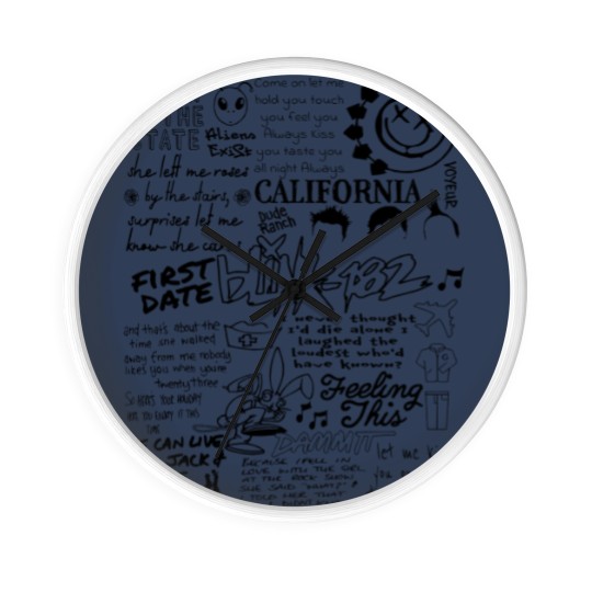 Discover B182 Wall Clocks, Blink -182 World Tour 2023, Pop-Punk Band Wall Clocks