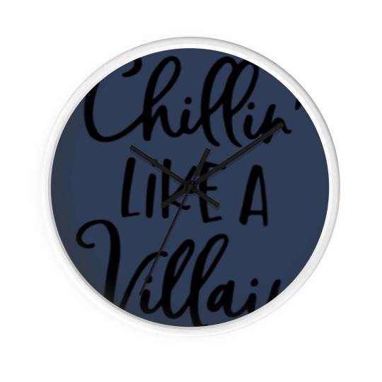 Discover Chillin Like A Villian Wall Clocks