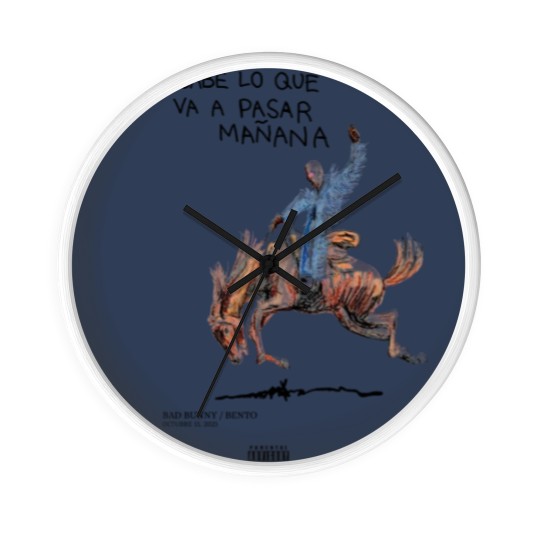 Discover Bad Bunny Nobody knows what A Album 2023 Wall Clocks Gift Fans Music will happen