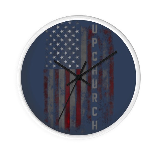 Discover upchurch family american flag t Wall Clocks