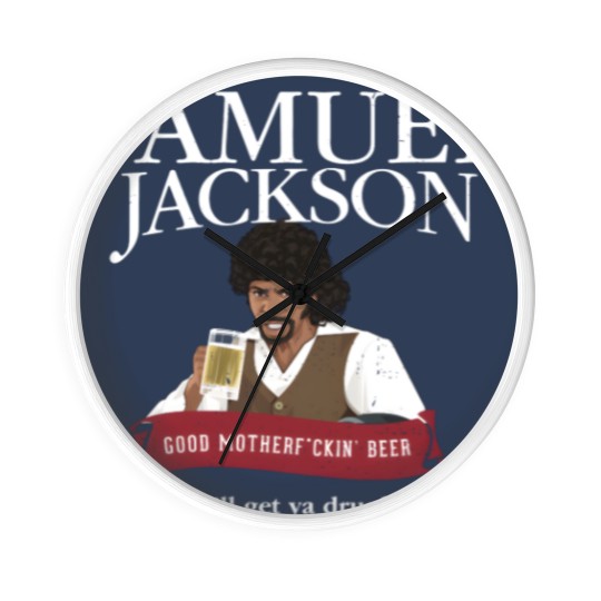 Discover Samuel Jackson Good Motherfckin_ Beer Wall Clocks