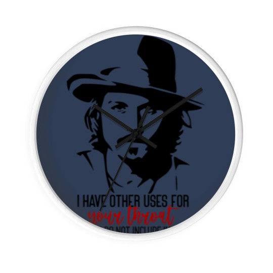 Discover I Have Other Uses For Your Throat Which Do Not Include Injury Wall Clocks, Johnny Depp Quotes Wall Clocks, Support Johnny Depp Wall Clocks, Johnny Depp Wall Clocks