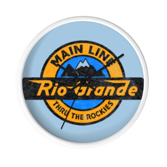 Discover D&RGW Denver and Rio Grande Western Railroad - Rio Grande - Wall Clocks