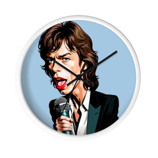 Discover Caricature of Mick Jagger Wall Clocks