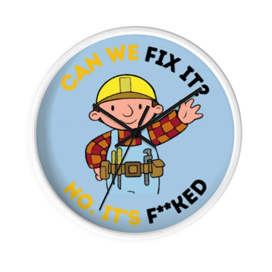 Discover Can We Fix It Funny Repair Man Bob The Builder Wall Clocks