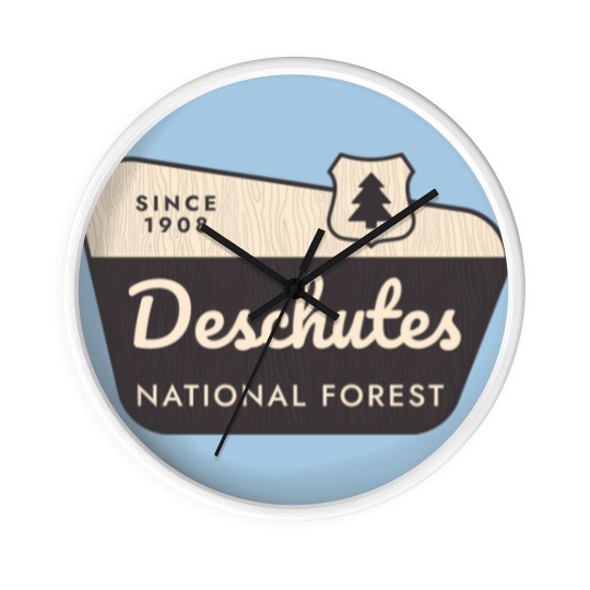 Discover deschutes national forest 1 Wall Clocks