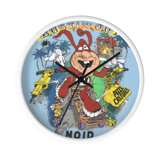 Discover 1990s Noid Busting Out Wall Clocks