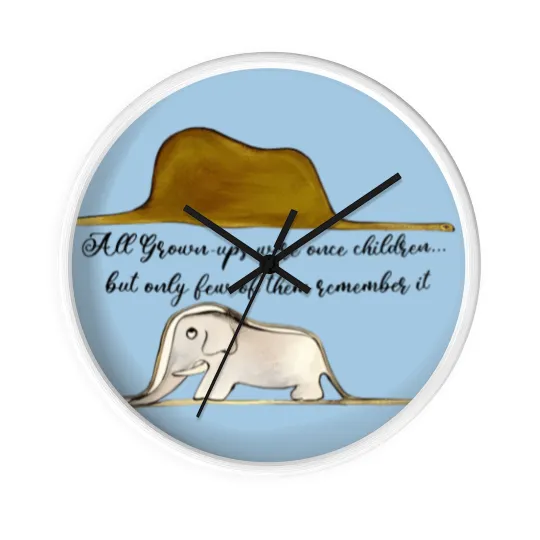 Discover Le Petit Prince Wall Clocks, Little Prince Wall Clocks, Boa Elephant or Hat Wall Clocks, Prince and Fox Wall Clocks