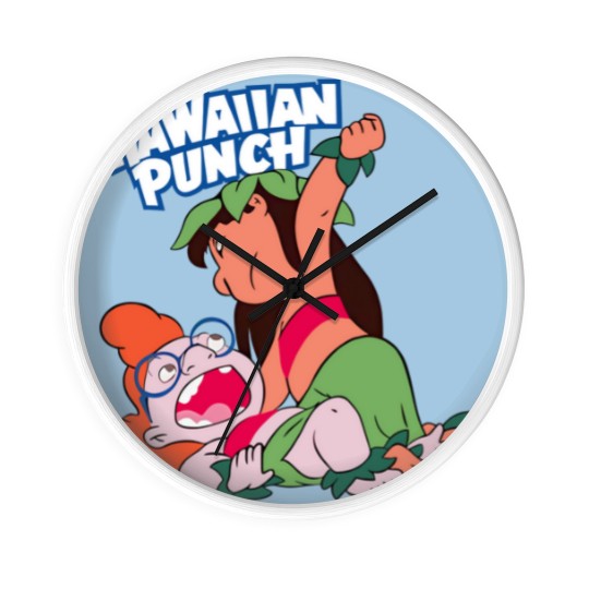 Discover Lilo Hawaiian Punch Wall Clocks, Hawaiiann Punch Lilo And Myrtle Wall Clocks, Magicc Kingdom Wall Clocks