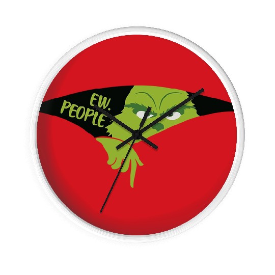 Discover Ew People Wall Clocks, funny character Smiling Face Wall Clocks, Christmas Wall Clocks Gift For Family Xmas, Christmas funny character Wall Clocks, funny character Wall Clocks
