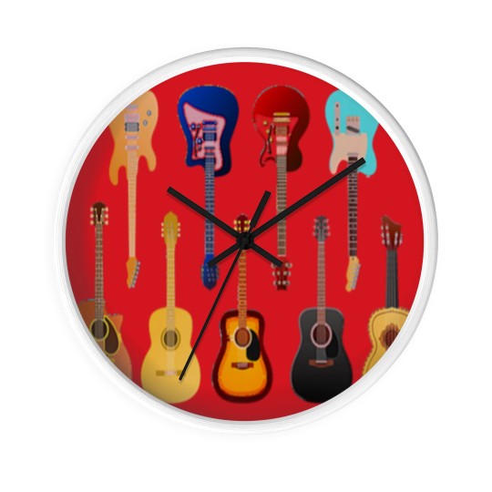 Discover Guitar T- Wall Clocks Many guitars T- Wall Clocks Wall Clocks