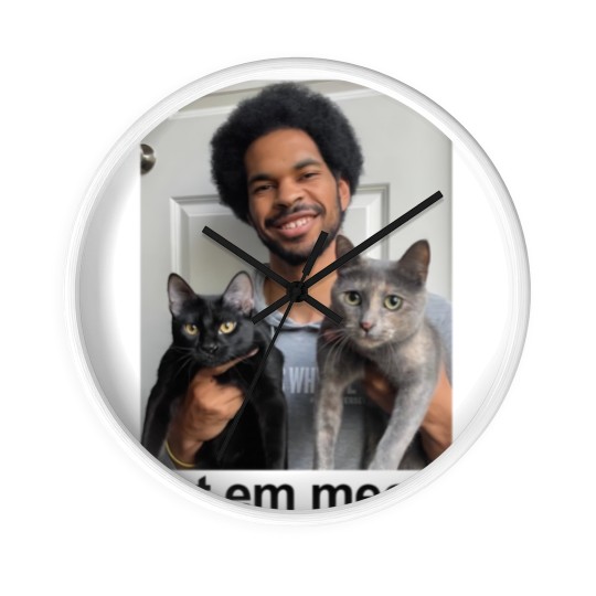 Discover Let Em Meow Jarrett Allen Wall Clocks, Unisex Wall Clocks, Unisex Men & Women