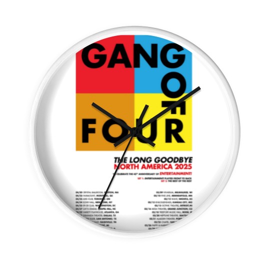 Discover Gang Of Four The Long Goodbye North America 2025 Tour Wall Clocks