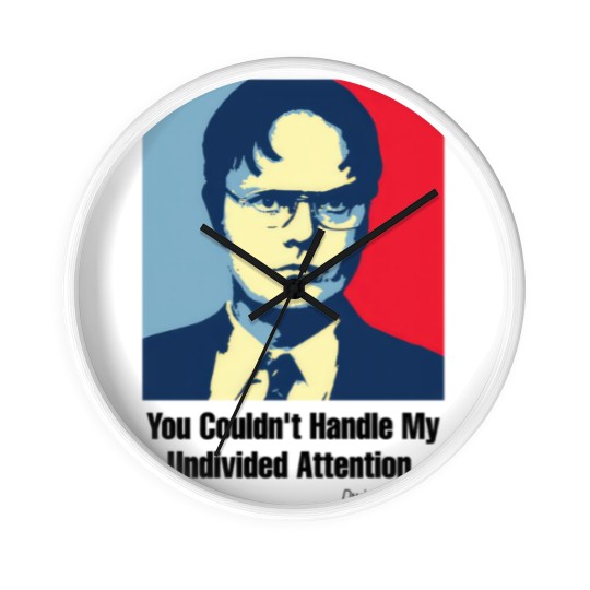 Discover Undivided Attention - Dw Schrute - Wall Clocks