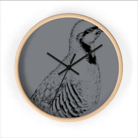 Discover Chukar partridge animal portrait (bright products) Wall Clocks