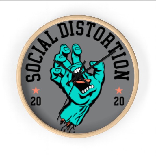 Discover social society distortion Wall Clocks