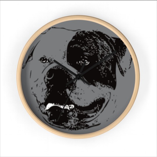 Discover American Bulldog Face Wall Clocks