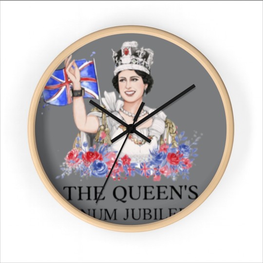 Discover Queen Elizabeth II Platinum Jubilee 1952-2022 CELIBRATION Wall Clocks  Union Jack Wall Clocks The Queen's Crown Royal Wall Clocks