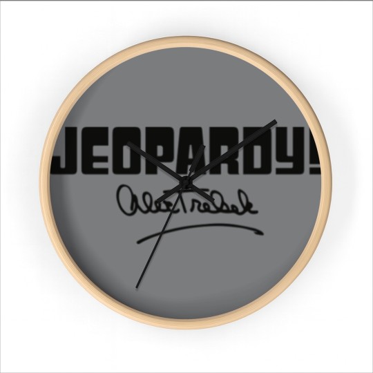 Discover Jeopardy Alex Trebek Signature - Black - Alex Trebek - Wall Clocks
