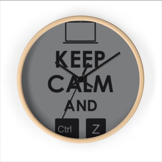 Discover keep calm and ctrl z Wall Clocks