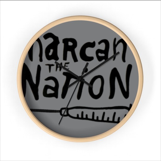 Discover Narcan the Nation (Black Letter) - Harm Reduction - Wall Clocks