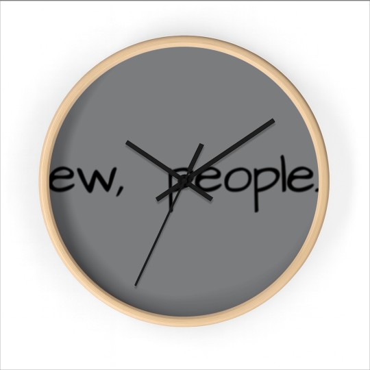 Discover ew, people - black - Ew People - Wall Clocks