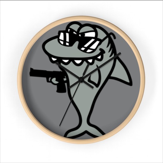 Discover hai gangster criminal criminal thief robber pistol Wall Clocks