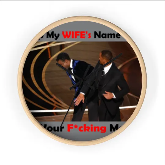Discover Will Smith Smacks Chris Rocks Onstage Wall Clocks, Will Smith Wall Clocks, Will Smith Slapped Chris Rocks, 2022 Oscars, Meme Wall Clocks