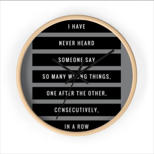 Discover So Many Bad Things Wall Clocks