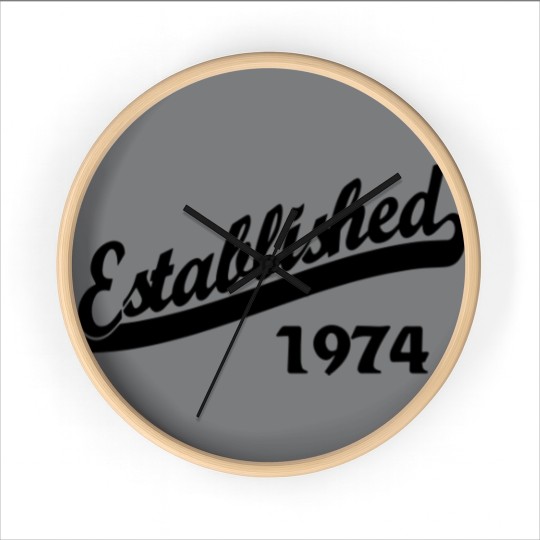 Discover Established 1974 Wall Clocks