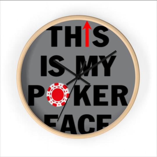 Discover This is My Poker Face with Chip Funny Casino Gambler Card Player Wall Clocks for Men - This Is My Poker Face With Chip Funny - Wall Clocks