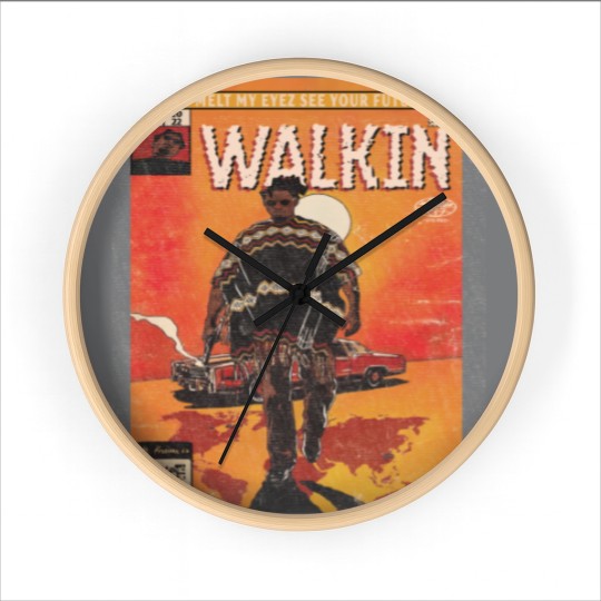 Discover Denzel Curry Walkin Wall Clocks Vintage Hip Hop 90s Retro Graphic Wall Clocks