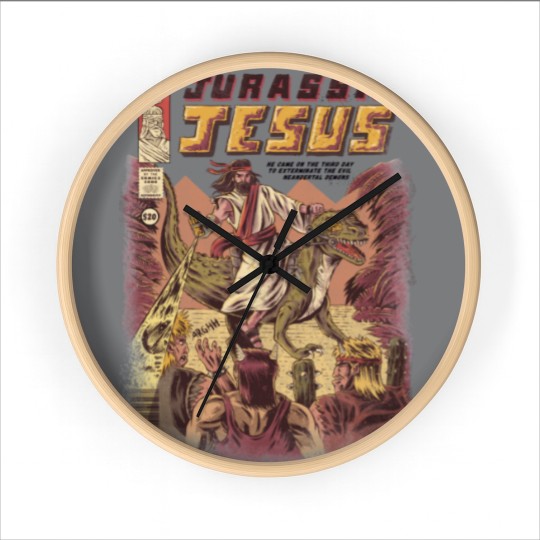 Discover JURASSIC JESUS Wall Clocks