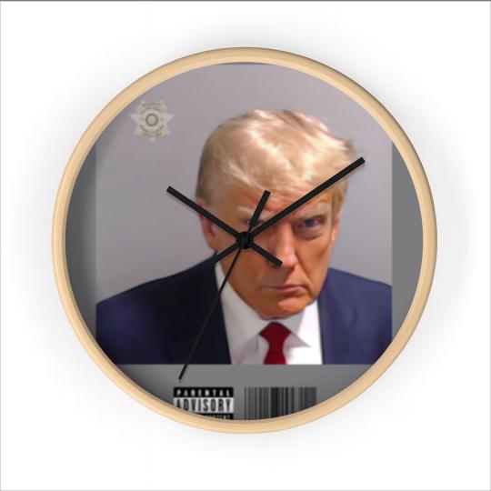 Discover Donald Trump Mugshot Wall Clocks
