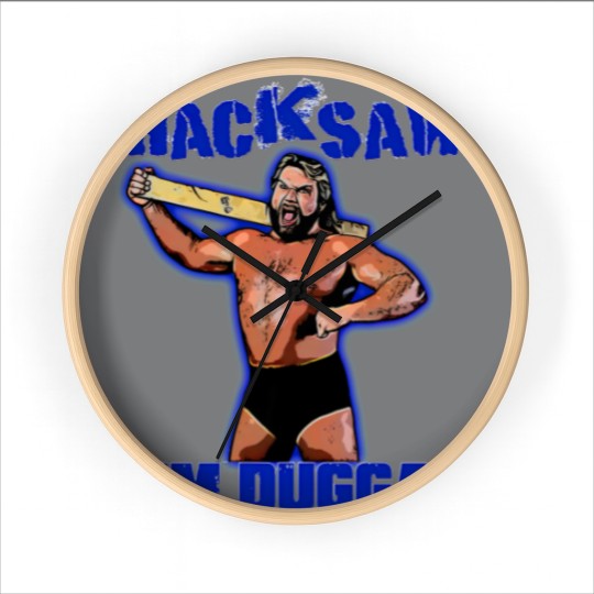 Discover hacksaw jim duggan Wall Clocks  wrestling 80s Wall Clocks
