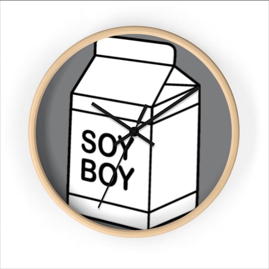 Discover Soy Boy vegan bucket hat Wall Clocks