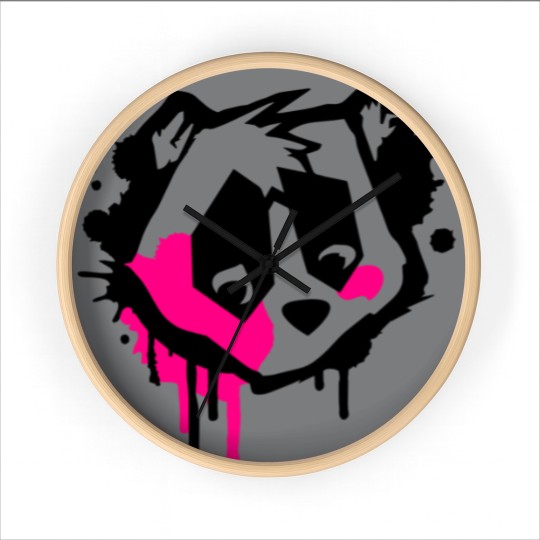 Discover Bear Head in graffiti style Wall Clocks