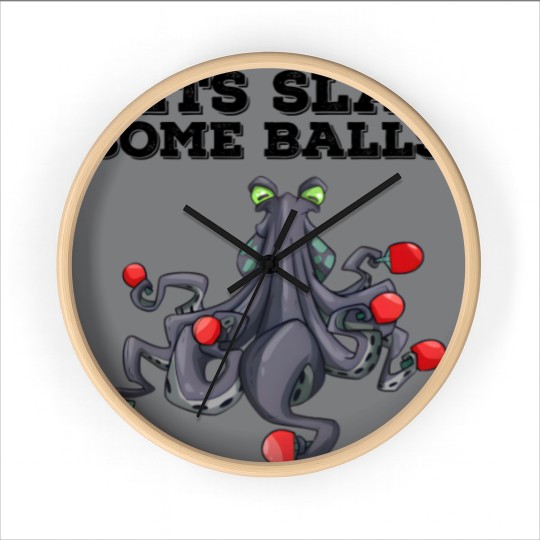 Discover Ping Pong Table Tennis Tabletennis Funny Kraken Wall Clocks