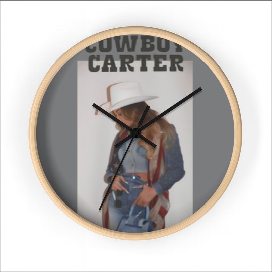 Discover Beyonce Cowboy Carter Act ii Beyince Wall Clocks Unisex Cotton Ringer Wall Clocks