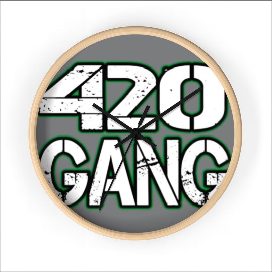Discover 420 Gang Marijuanaa Gift 420 Gang Marijuanaa Gift Wall Clocks