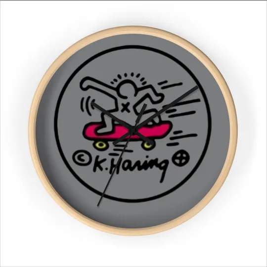 Discover Keith Haring Skateboard Wall Clocks